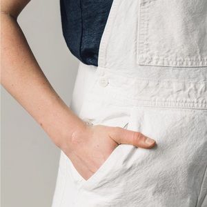 Jesse Kamm Overalls in Salt White